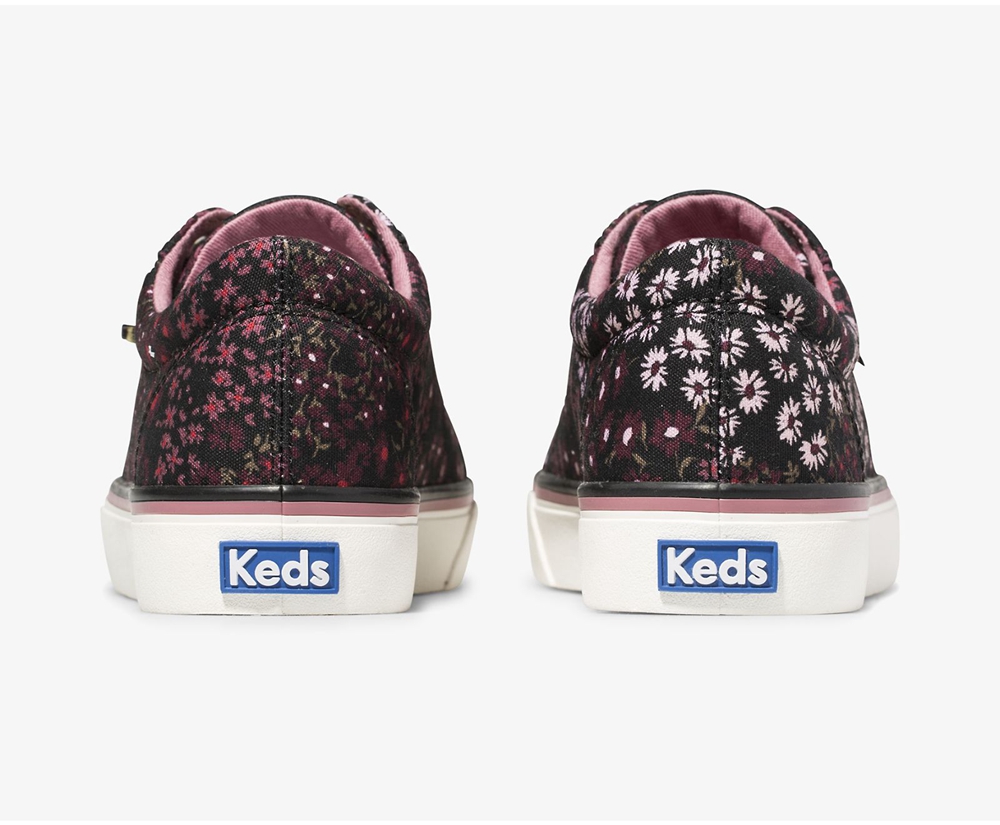 Πανινα Παπουτσια Γυναικεια - Keds Jump Kick Floral - Μαυρα - AVGBP0827